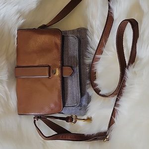 Fossil Kinley Leather Denim